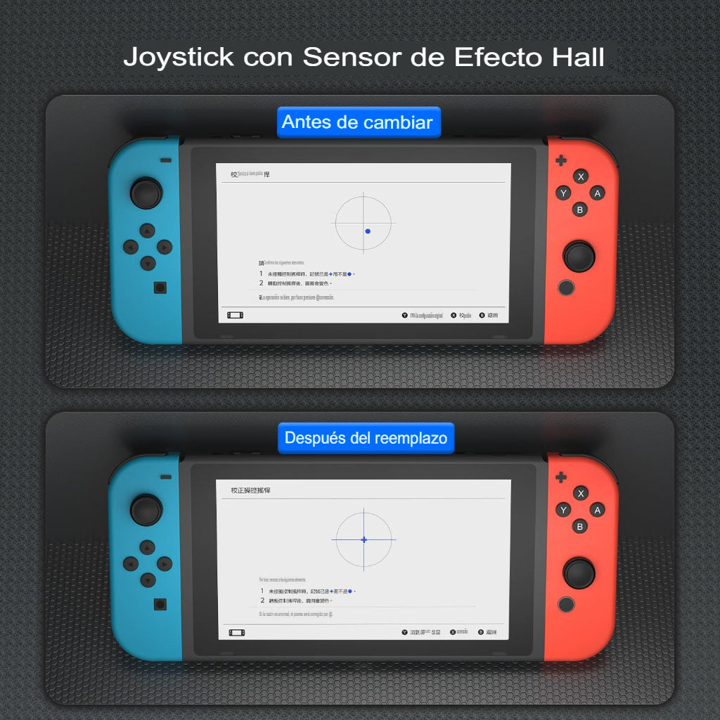Pack X2 Repuesto Compatible Nintendo Switch Joy-con Efecto Hall