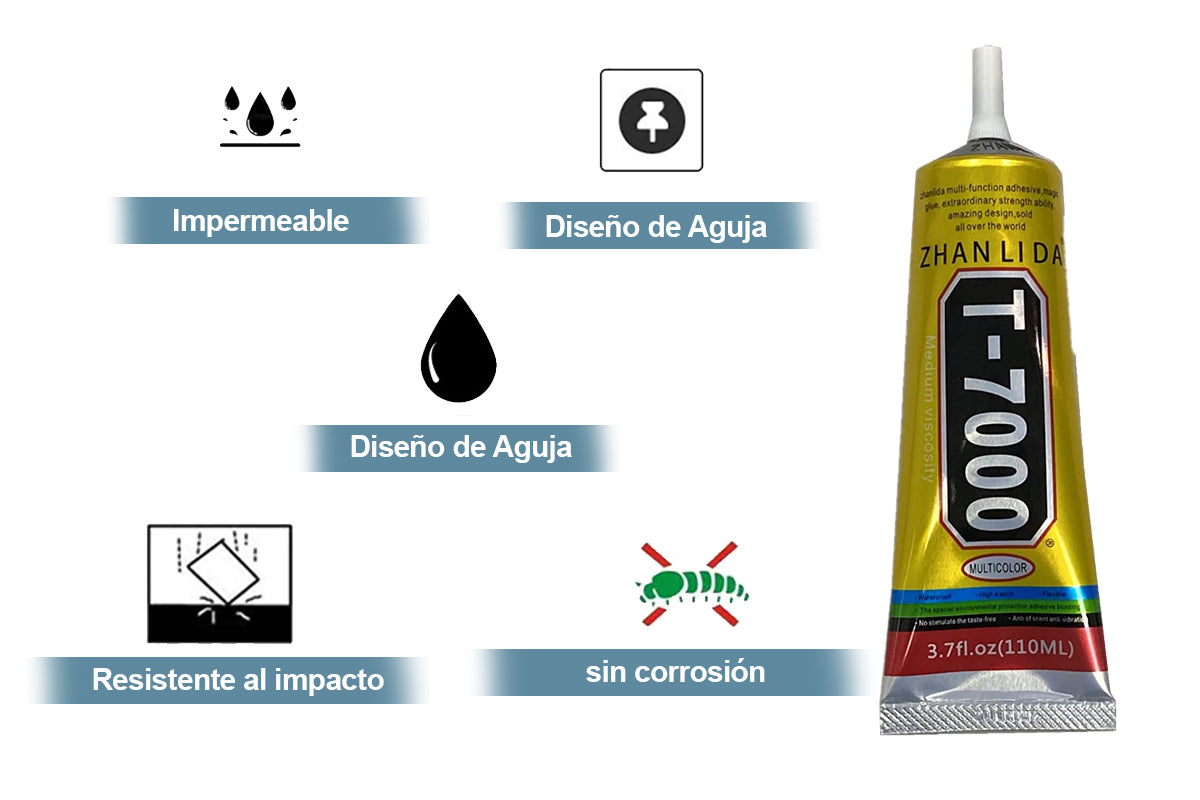 Pegamento T-7000 (50ml) Para Táctiles Y Pantallas - conexion digital
