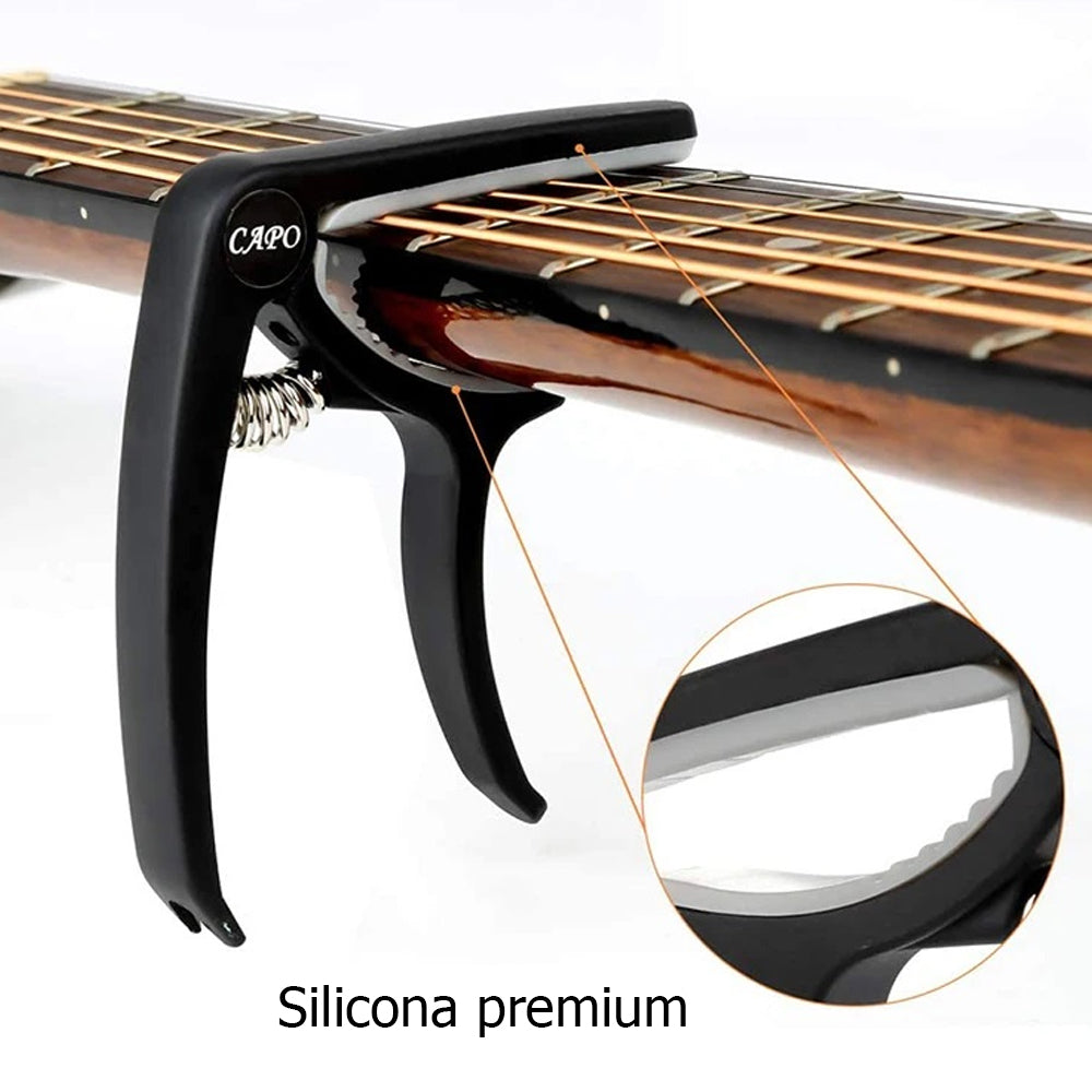 Cejilla, Capo Para Guitarra Acústica Con Estuche