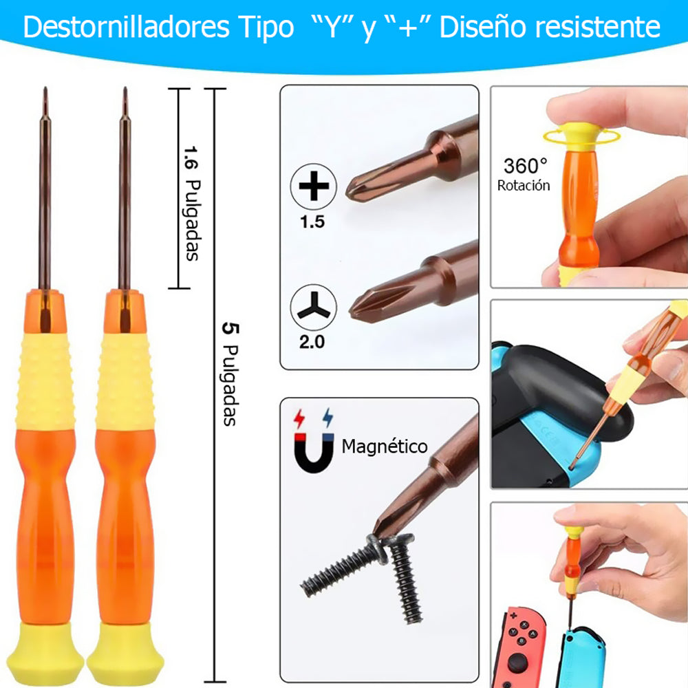 Destornillador Compatible Nintendo Switch 25 En 1 Repuesto - conexion digital