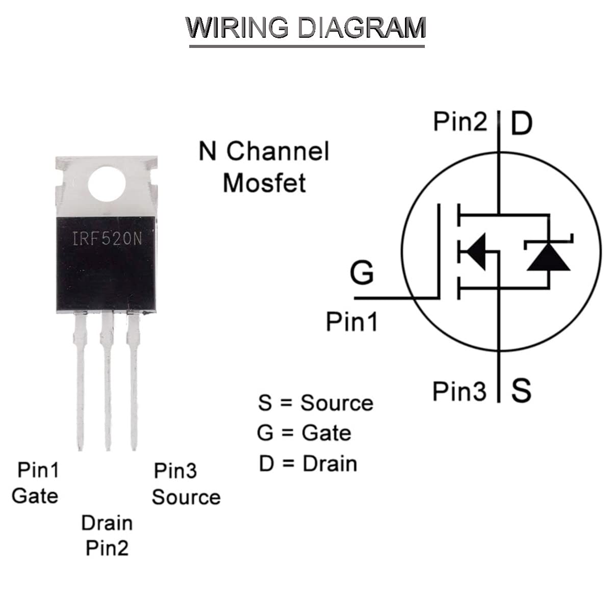 Pack X5 Mosfet De Potencia Irf520n