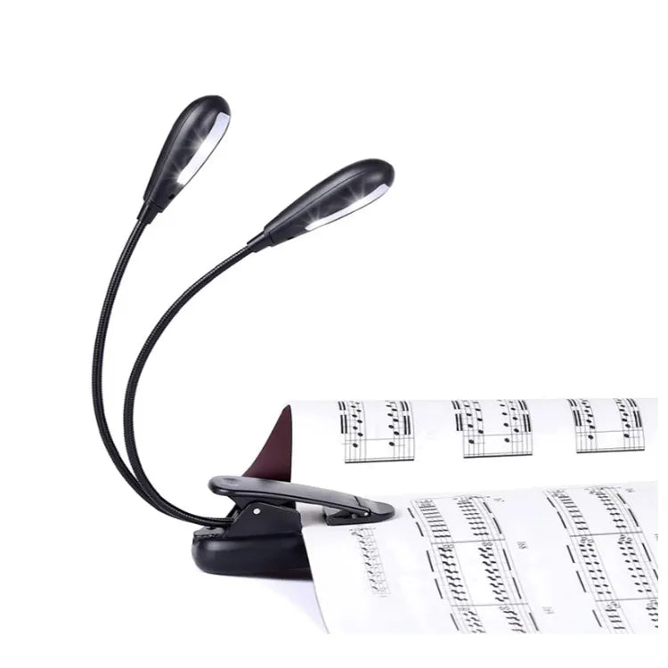 Lampara Luz Led Doble Brazo Para Atril Clip Recargable - conexion digital