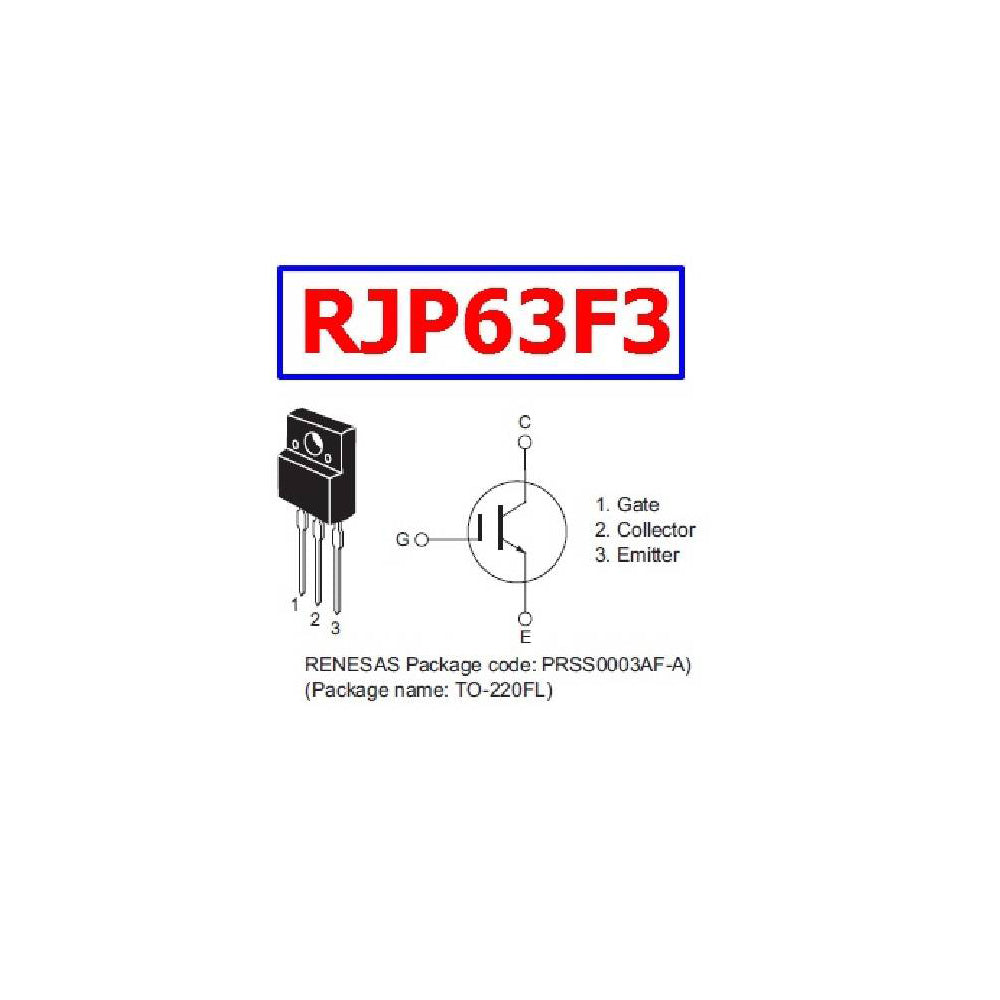 pack x5 Transistor Igbt Rjp63f3 N-channel 630v 40a