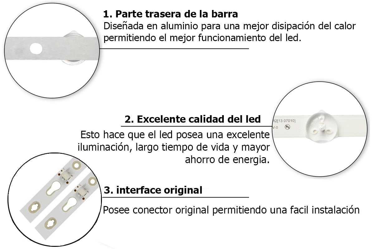 Kit Led Tv Recco Rled-l32d1200 - conexion digital