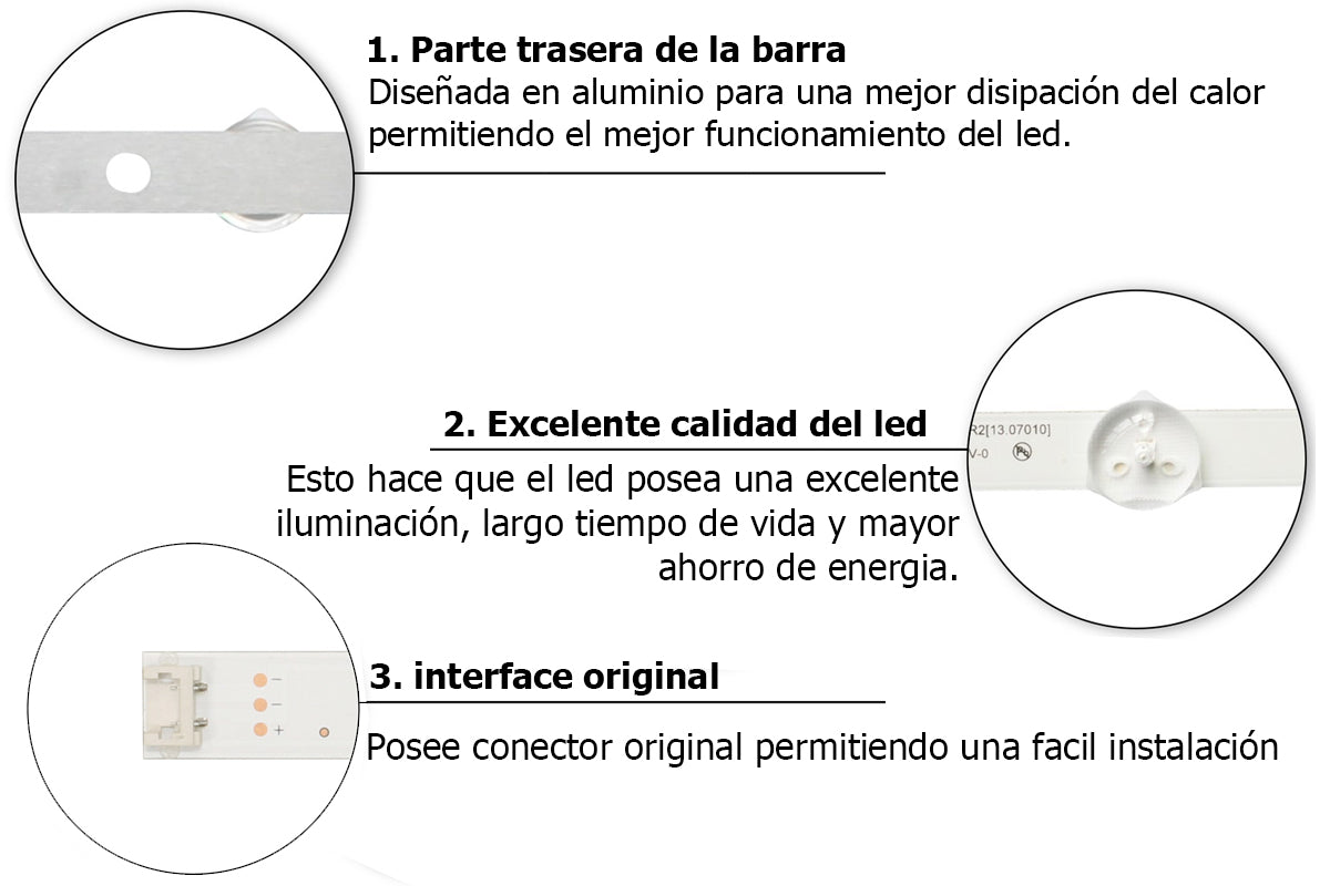 Kit De Barras Led Compatible 39ln5400 39ln5700 39ln6200 - conexion digital