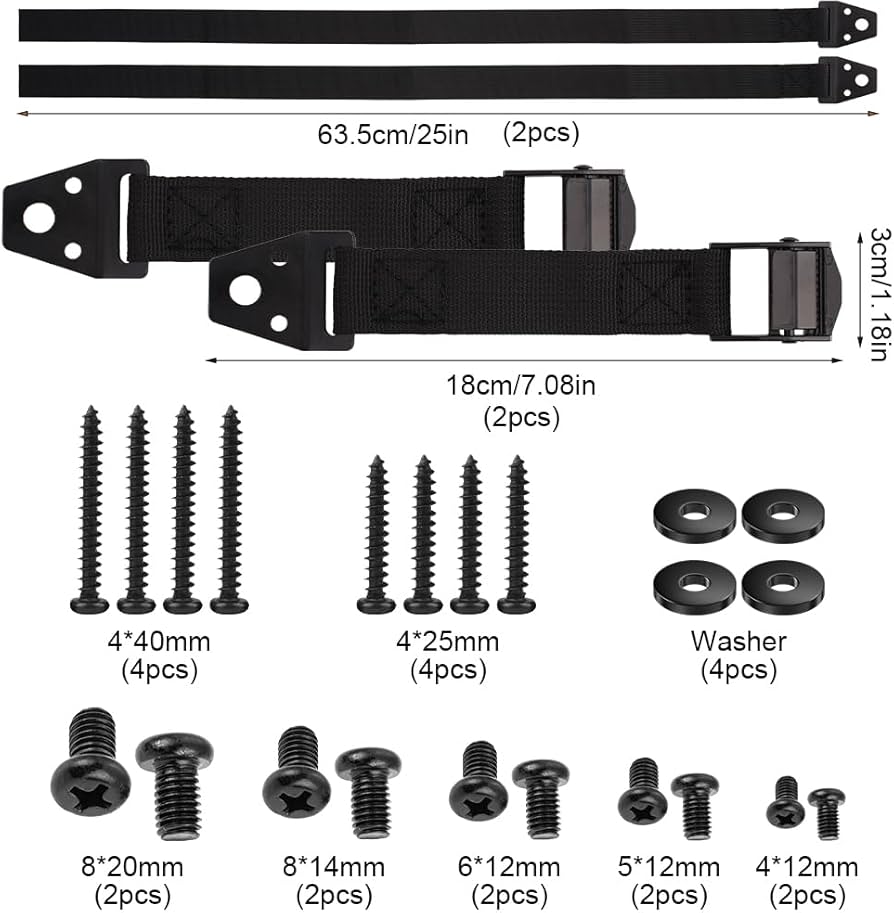 Pack X2 Correas De Seguridad Para Tv Y Muebles. - conexion digital