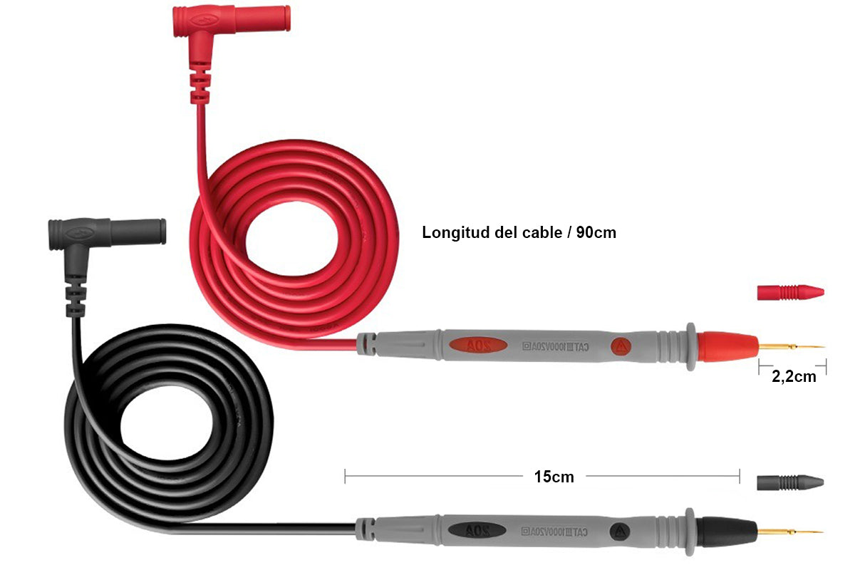 Punta Para Tester Multimetro 1000v 10amp - conexion digital