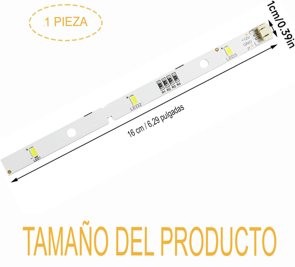 Placa Luz LED 12V para Refrigerador 16 cm – 3 LED