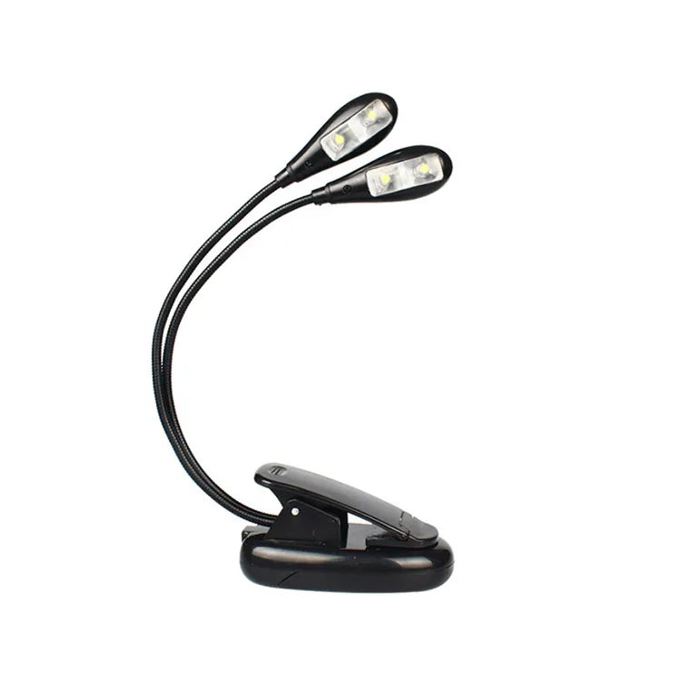 Lampara Luz Led Doble Brazo Para Atril Clip Recargable - conexion digital